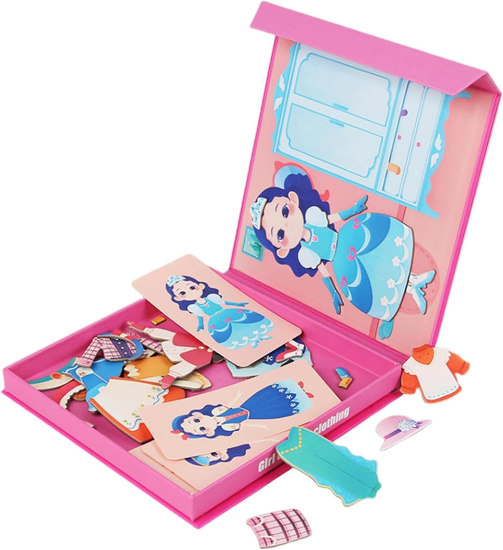 Girl Change Clothing Magnetic Board Puzzle - JustForKids