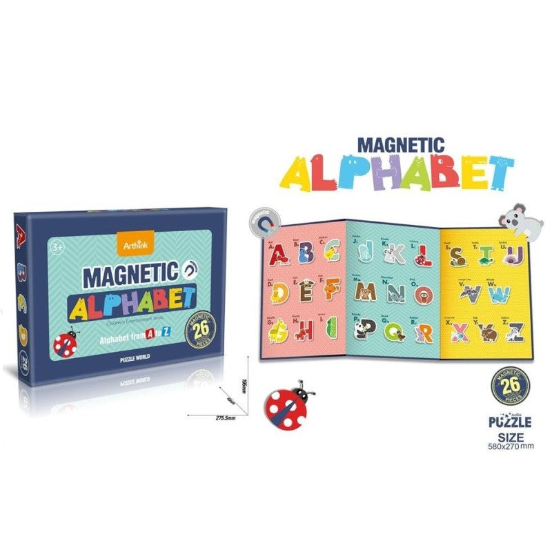 Magnetic Alphabet Booklet for Kids - 26 pieces - JustForKids