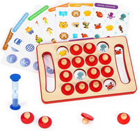 Wooden Matching Memory Chess Board with Timer