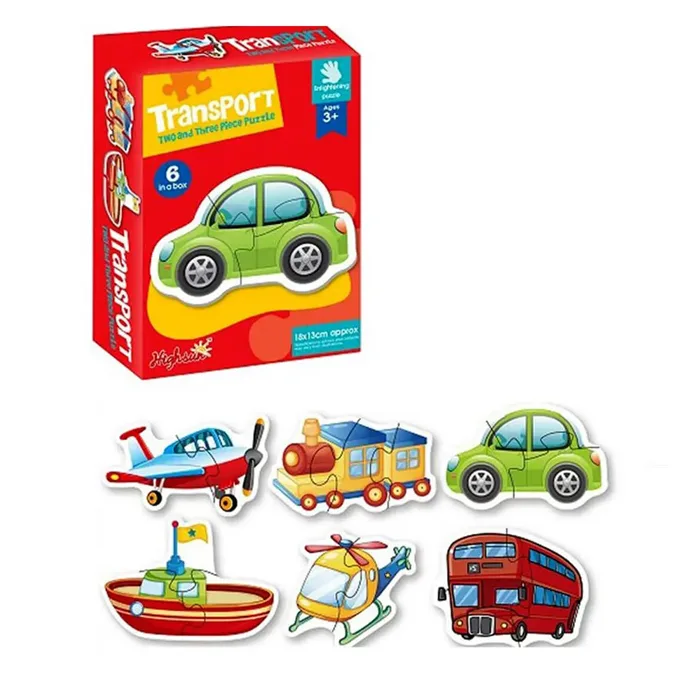 Transport 2 & 3 Piece Puzzle Set for Toddlers