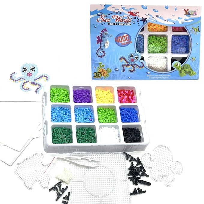3D Thermal Mosaic Underwater Sea World 4000 Iron Beads Set - JustForKids