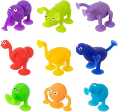 Cute Aliens Silicone Suction Cups Sensory 10 Pieces