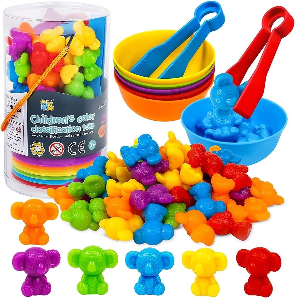 Colorful Sort Counting Bears with Matching Cups - JustForKids