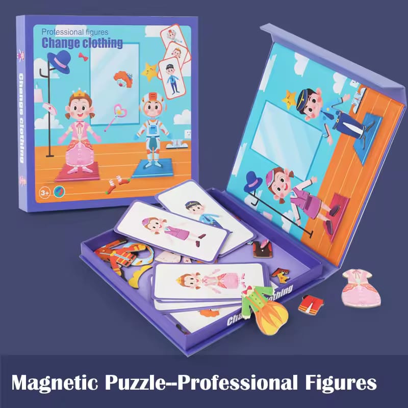 Profession Change Clothing Magnetic Board Puzzle - JustForKids