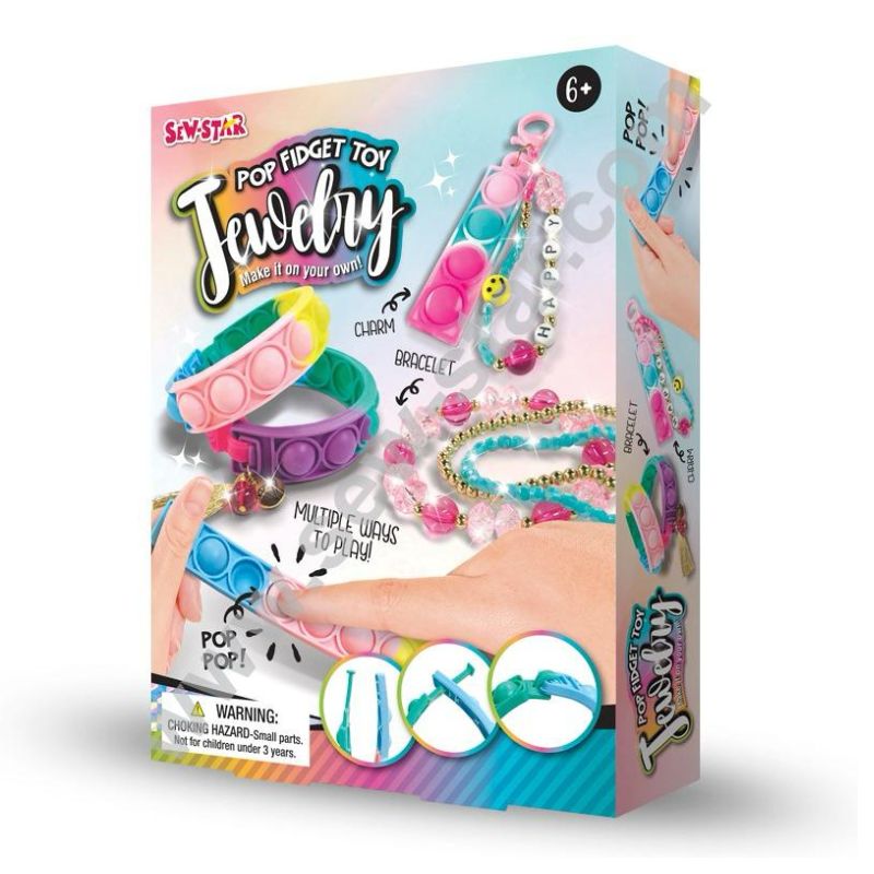 Make Your Own Pop Fidget Jewelry Making Kit - JustForKids