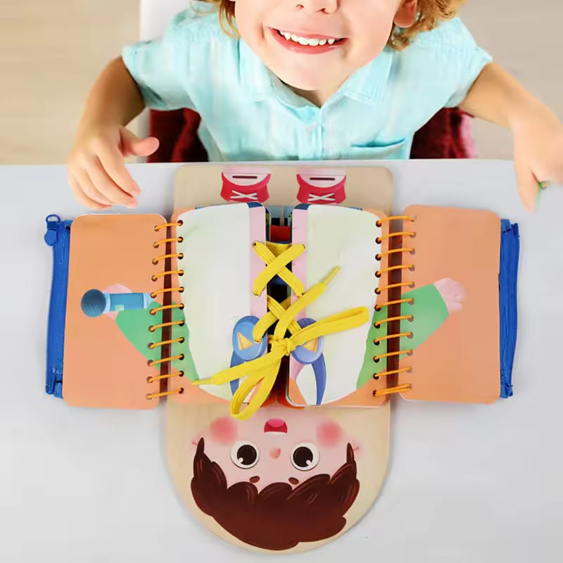 Montessori Wooden Busy Dress Learning Kit - JustForKids