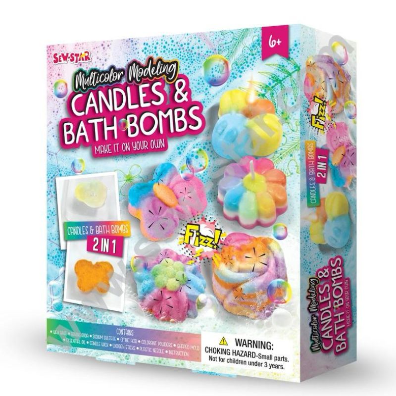 DIY Multicolor Modeling Candles and Bath Bombs Making Kit - JustForKids