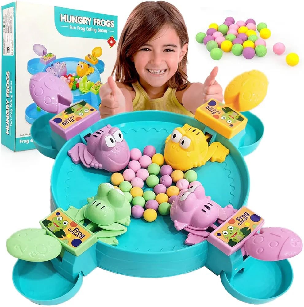 Hungry Frogs Eat Bean Activity Family Game - JustForKids