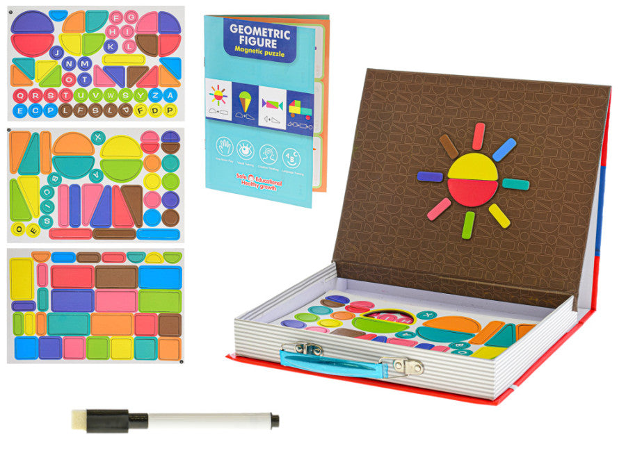 Magnetic Board Briefcase Puzzle with Marker 124 pcs