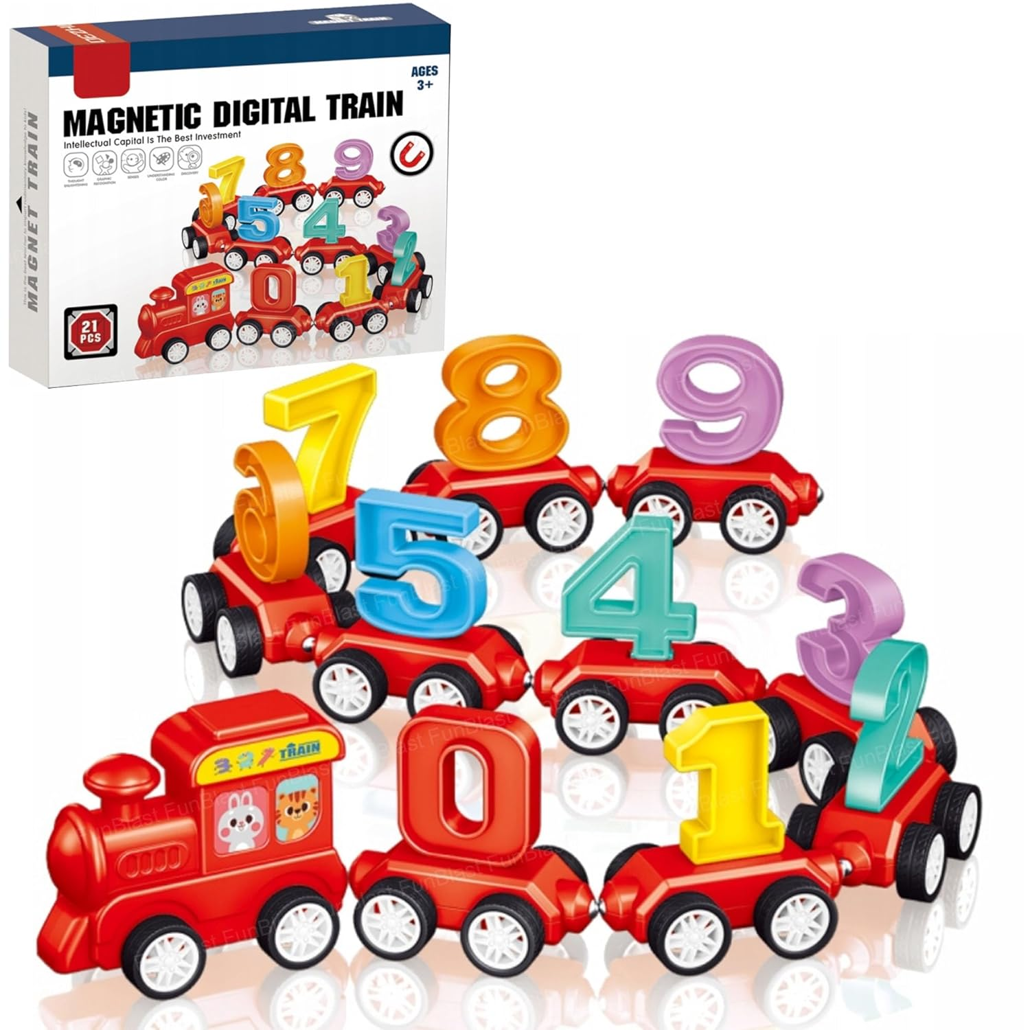 Magnetic Numbers Learning Train (21 Pcs)