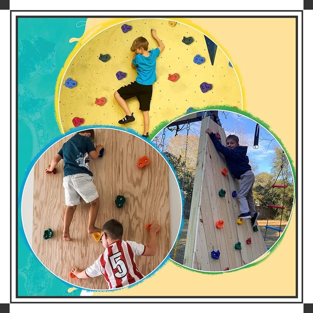 Colorful Rock Climbing Holds Plastic Material- 10 pieces - JustForKids