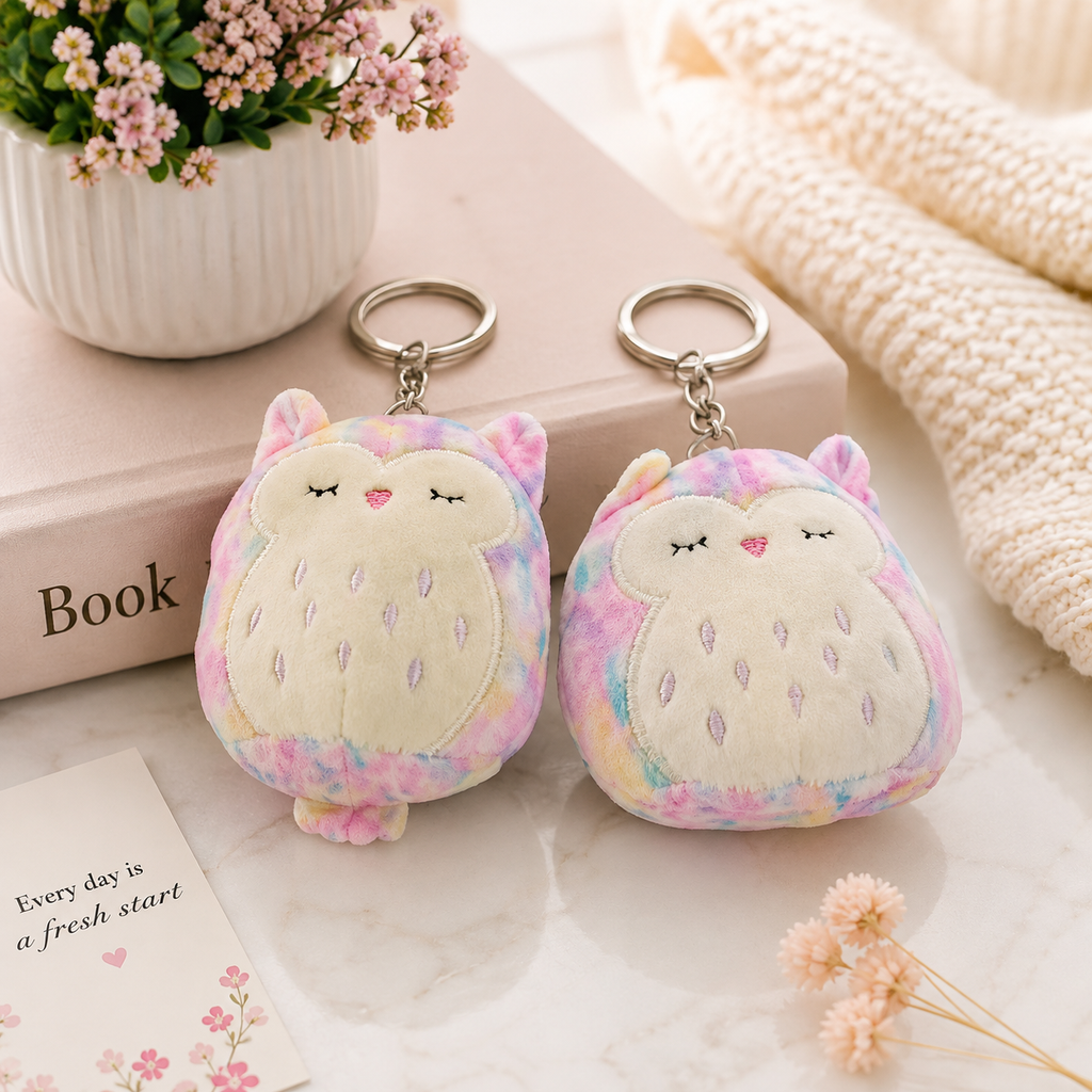 Original Mini Plush Keychains – Cute Kawaii Soft Bag Charms