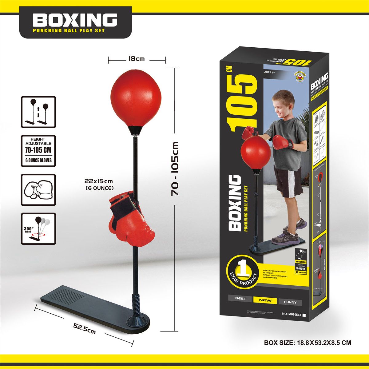 Kids Durable Boxing Punching Ball Set