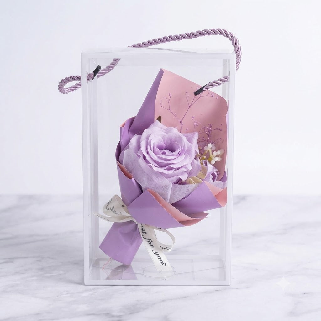 Mini Bouquet Gift set - Transparent Gift Box 19Cm