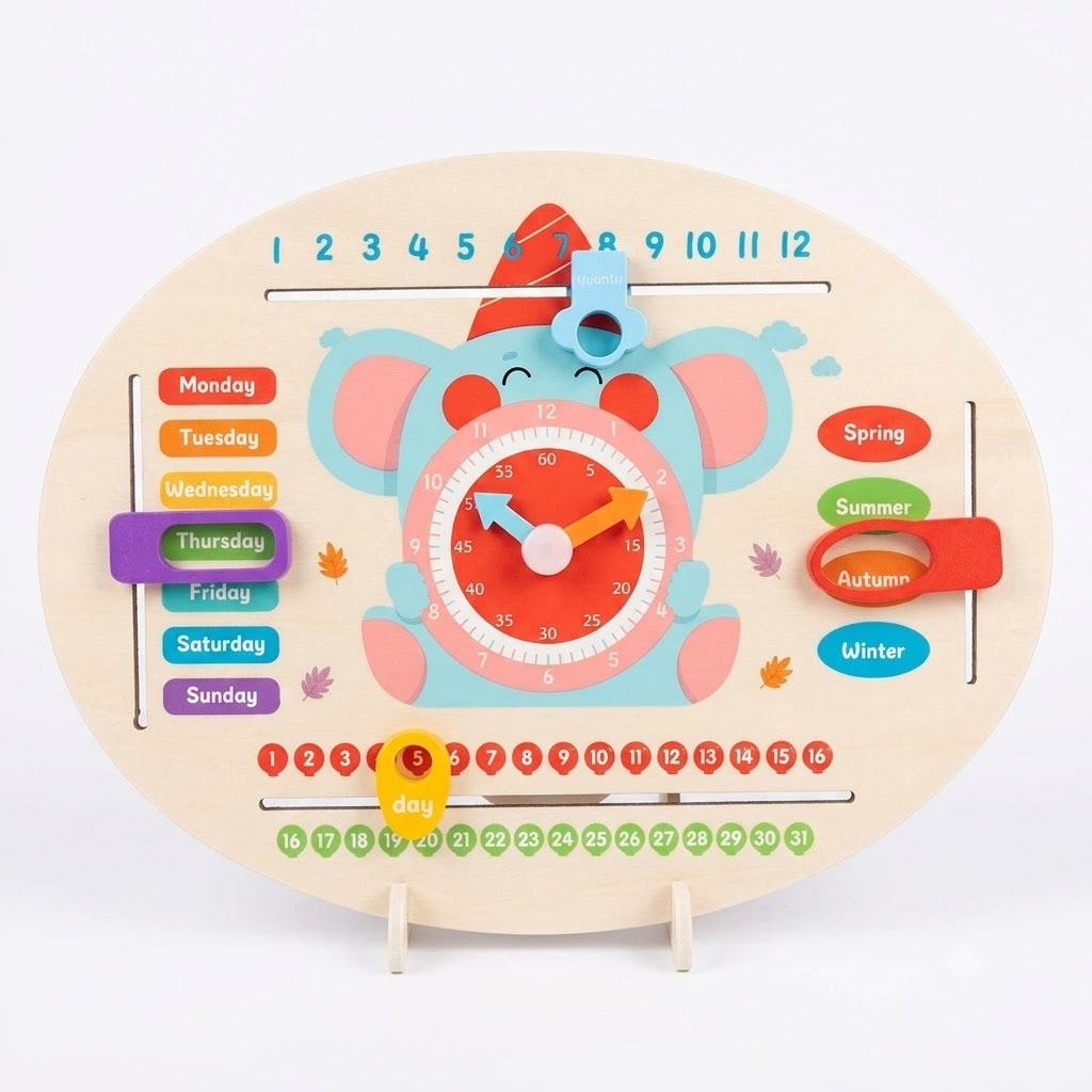 Multi-Functional Calendar Clock for Kids