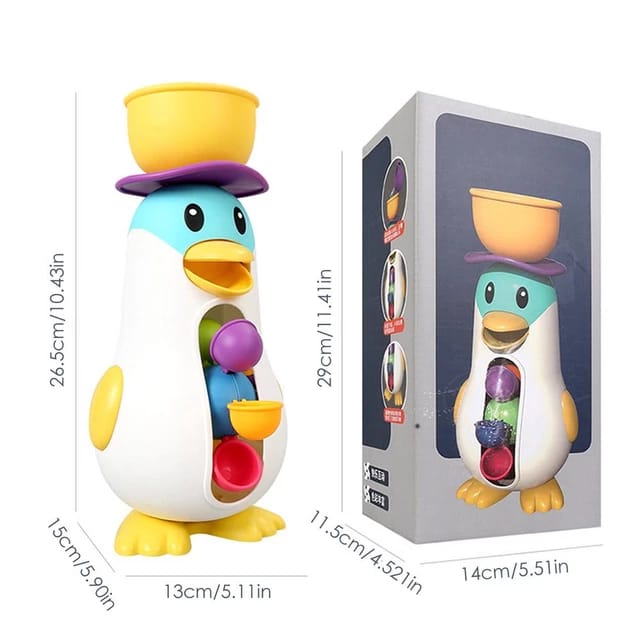 Fun Waterwheel Penguin Bath Toy - JustForKids