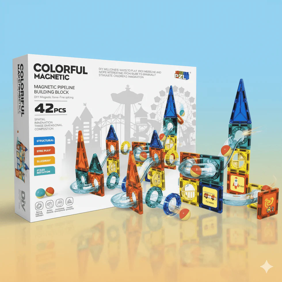 Magnetic Building Blocks Set – 42 Pcs