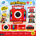 Fire-Fighting Series Portable Music & Light Garage Storage Toy for Kids