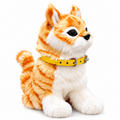Realistic Cat Plush – Soft Kitten with Collar