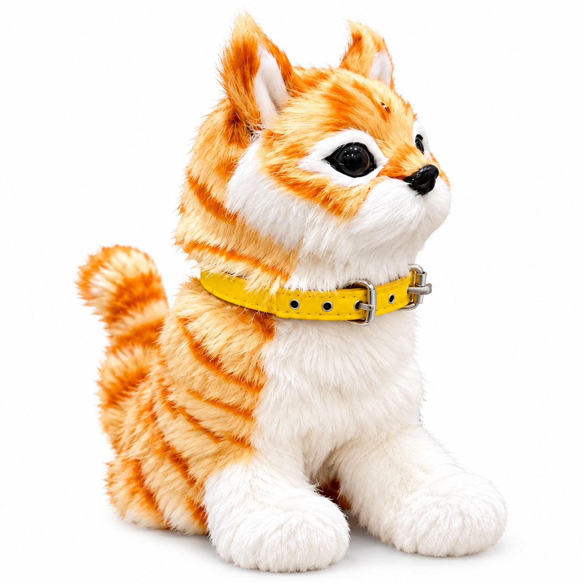 Realistic Cat Plush – Soft Kitten with Collar