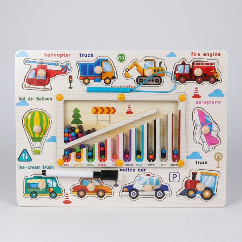 Magnetic Vehicle Maze Puzzle Board