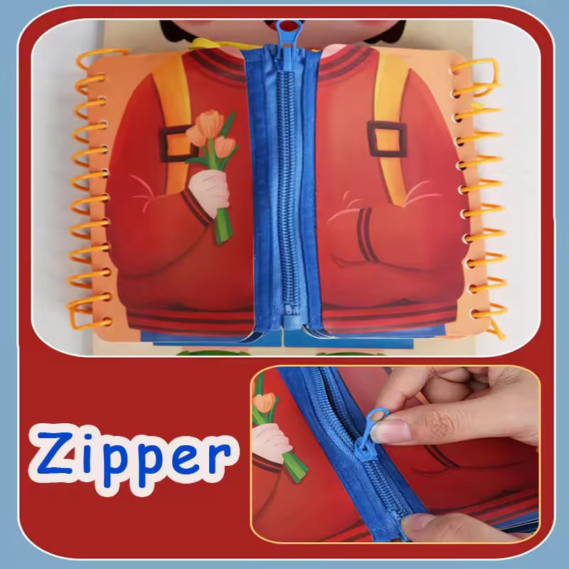 Montessori Wooden Busy Dress Learning Kit - JustForKids