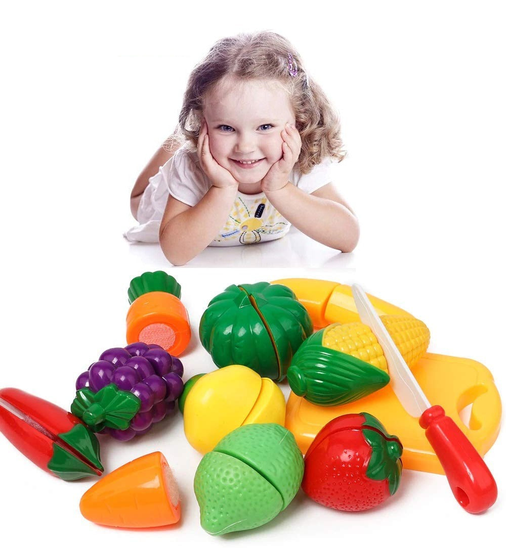 Fruits Cutting Play Set with Knife Board – 9 Pieces