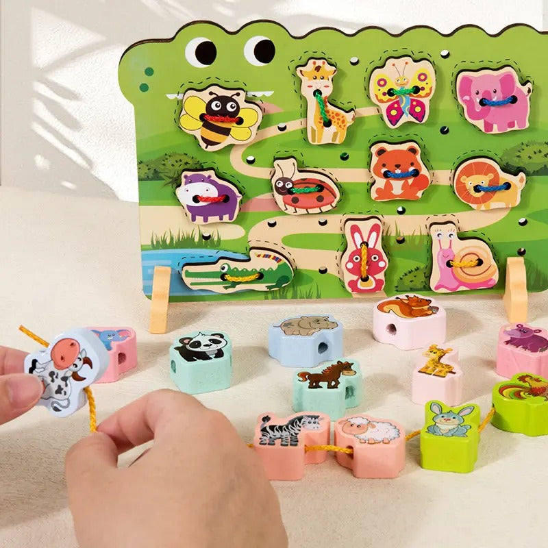 Wooden Animal Lacing & Threading Kit