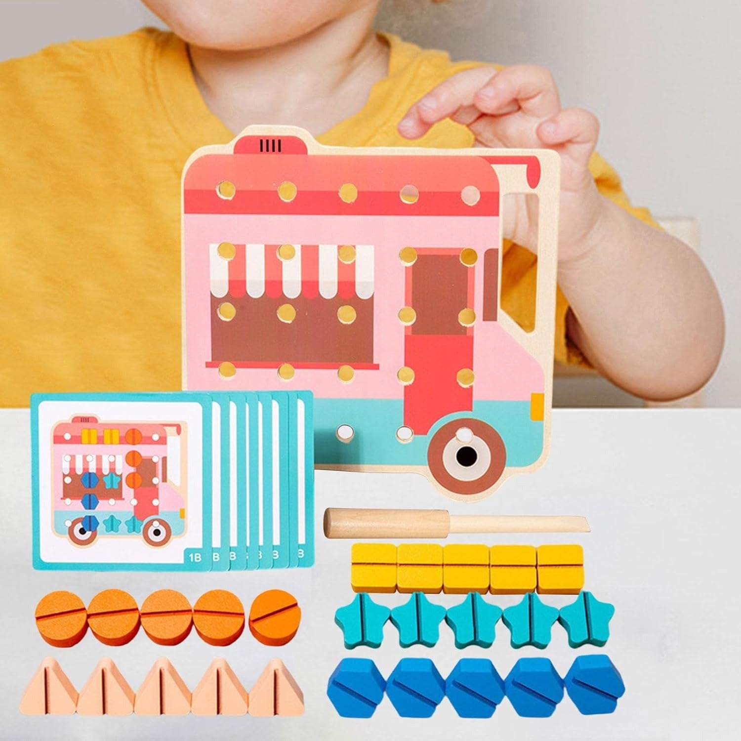 Shape Screw and Nut Combination Wooden Kit