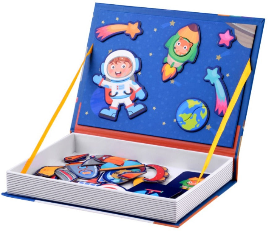 STEAM Magnetic Puzzle Book 50 pieces - Space Theme - JustForKids