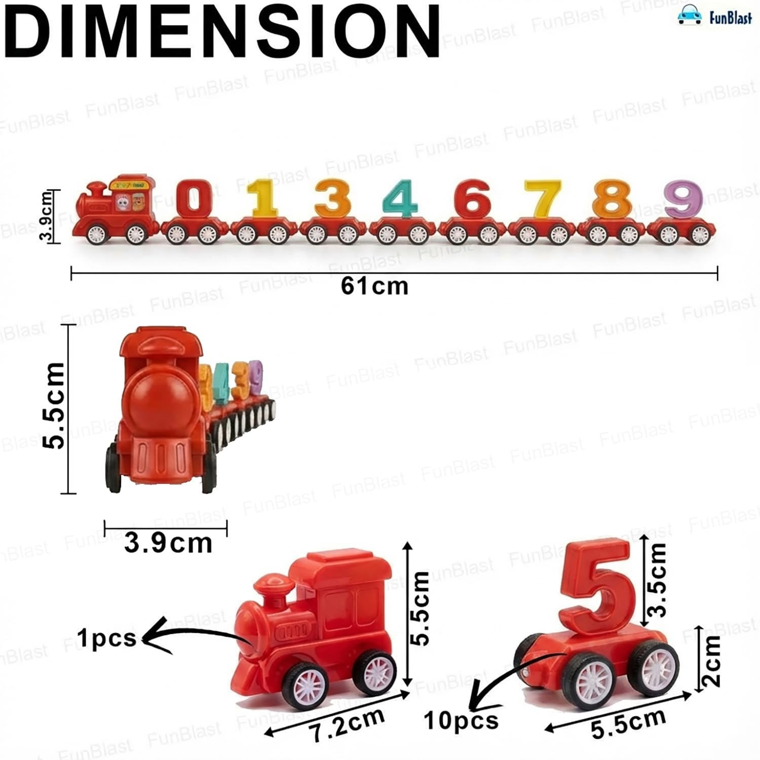Magnetic Numbers Learning Train (21 Pcs)