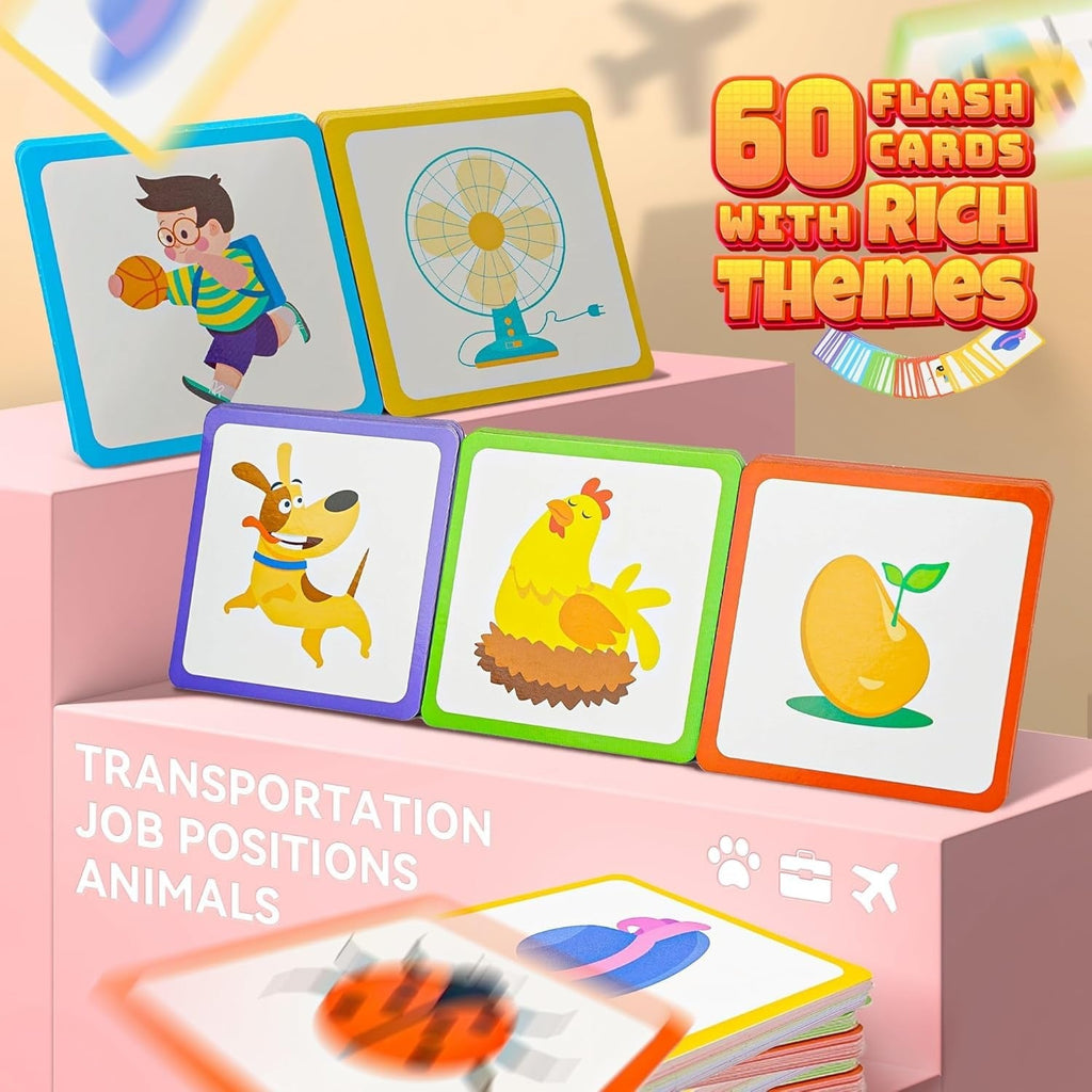 Sight Words Flash Cards Kindergarten Wooden Reading Blocks