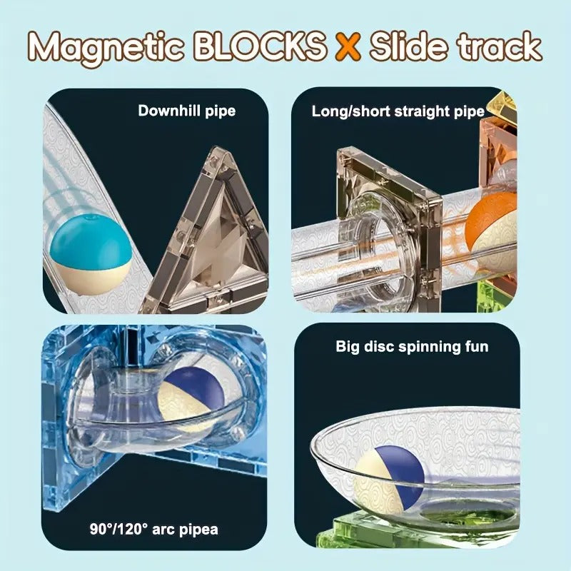 DIY Space Magnetic Pipeline Building Blocks - 68 pieces - JustForKids