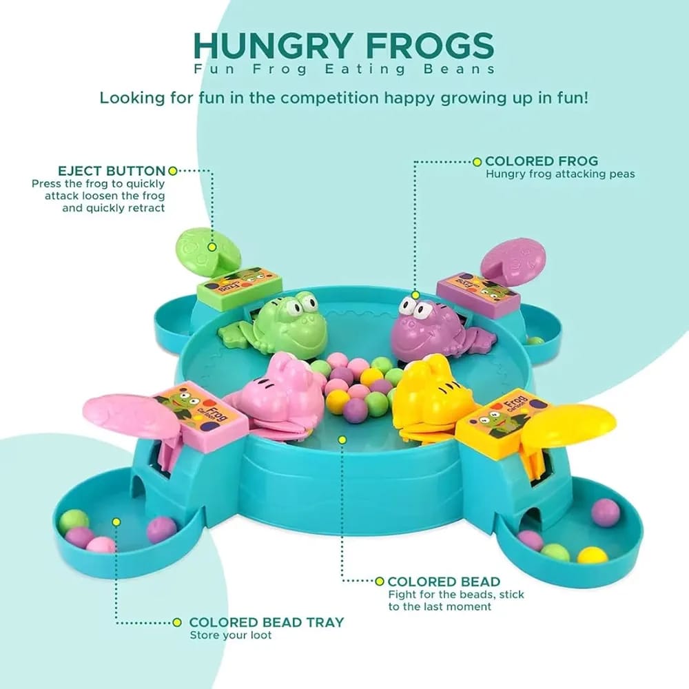 Hungry Frogs Eat Bean Activity Family Game - JustForKids