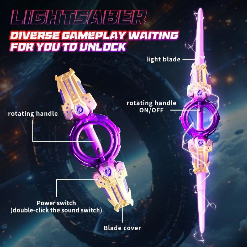 Kateixin Double-Edged Rotating Fire Spin Sword