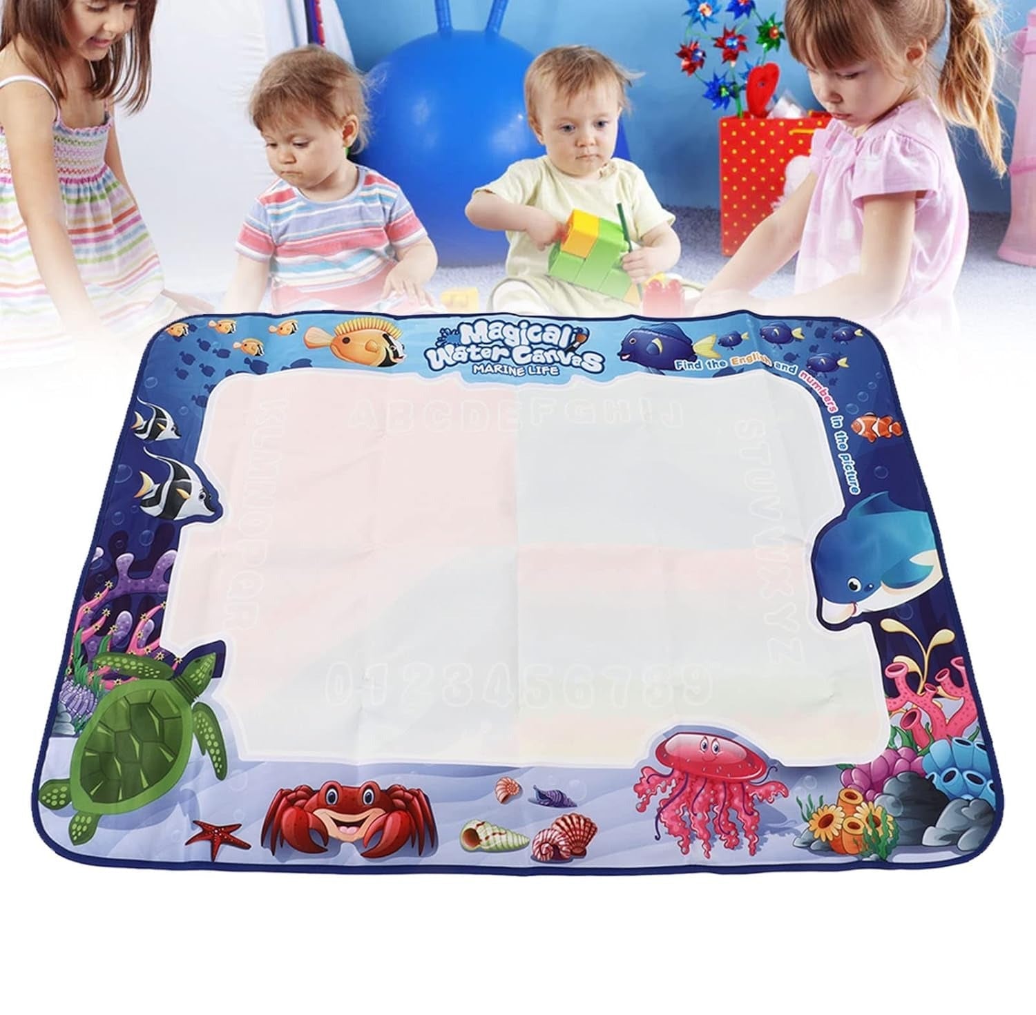 Mini Magical Water Doodle Mat - 2 Pens and Stencils - JustForKids