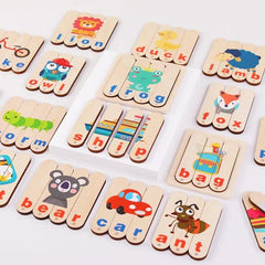 Wooden Spelling Learning Stick Puzzle