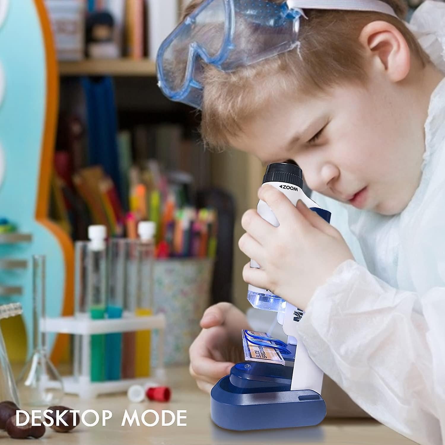 STEM Scientific Microscope Portable 120x Zoom Experiment Kit - JustForKids