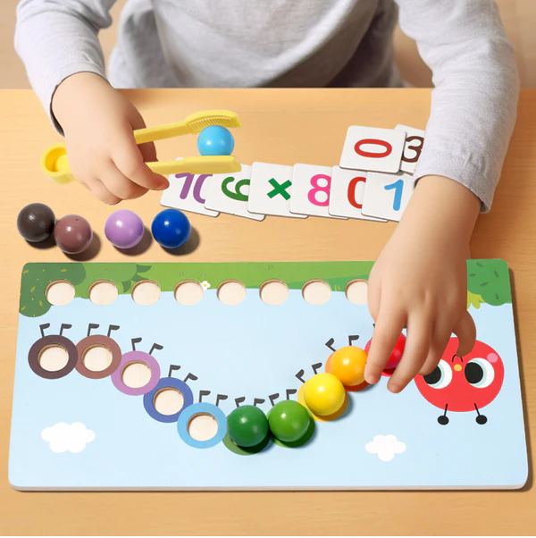 Colorful Caterpillar Math Puzzle