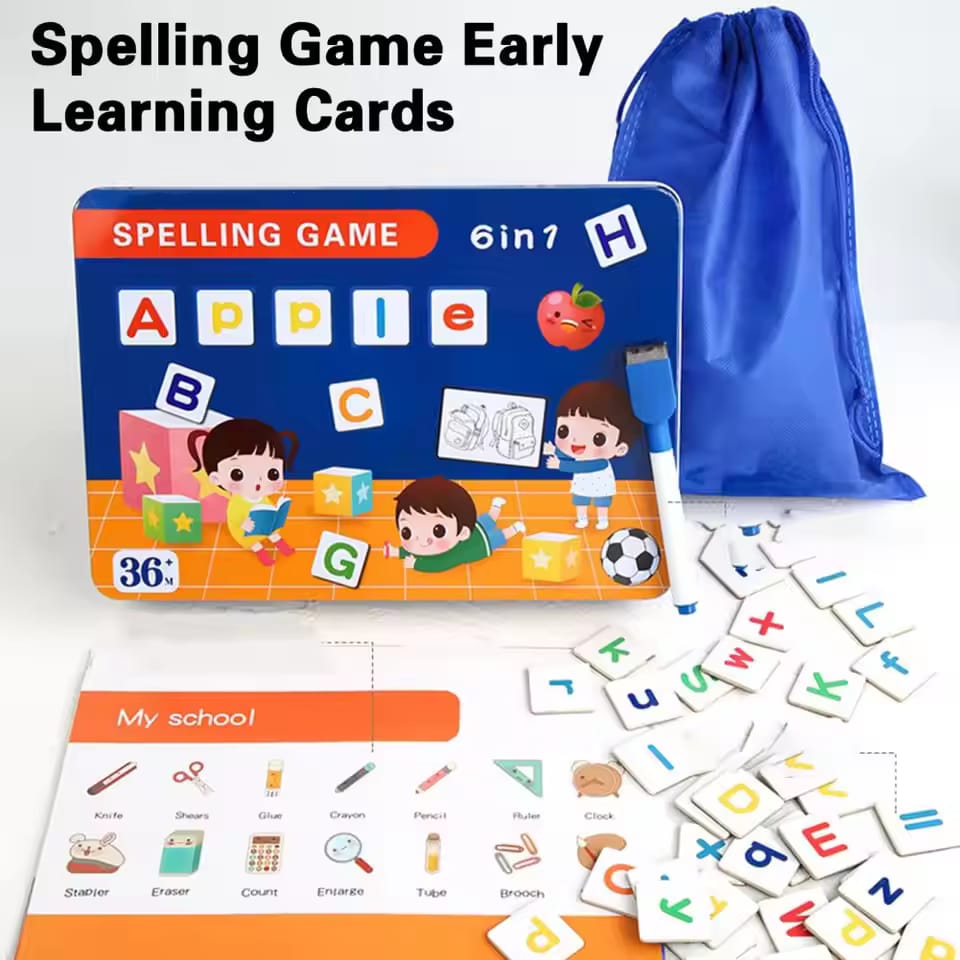 6-in-1 Magnetic Recognize Word Learning Kit with Marker - JustForKids