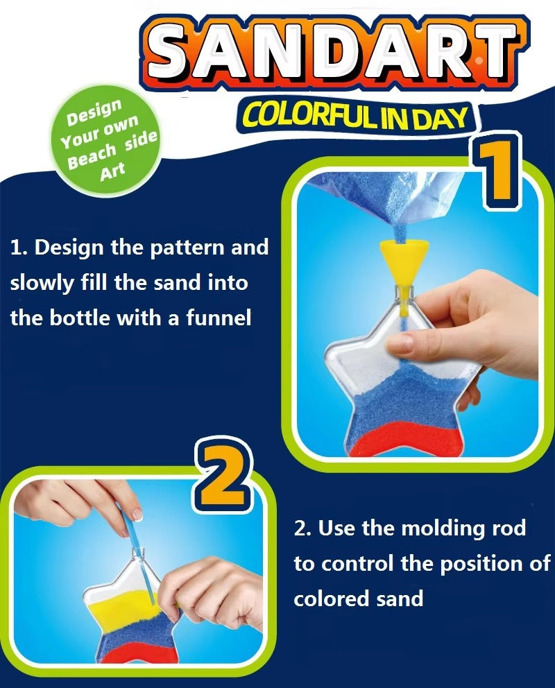 Glitter & Glow Space Sand Art Creative Kit - 4 Designs - JustForKids