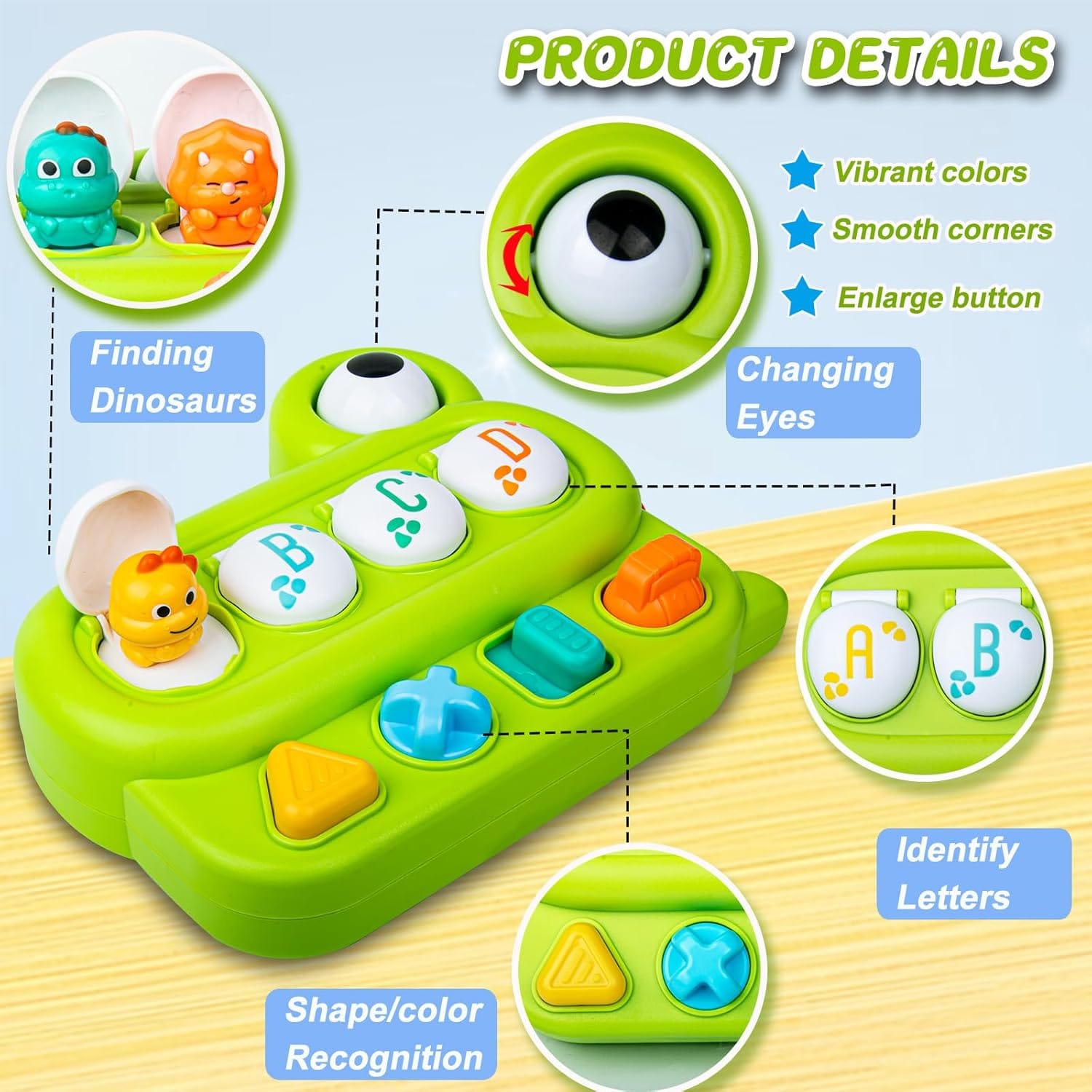 Cute Dinosaur Alphabet Pop Up for Toddlers - 058 - JustForKids