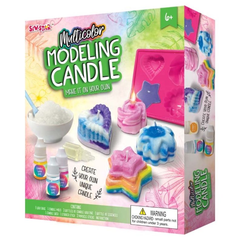 DIY Multicolor Modeling Candle Sculpt and Glow - JustForKids