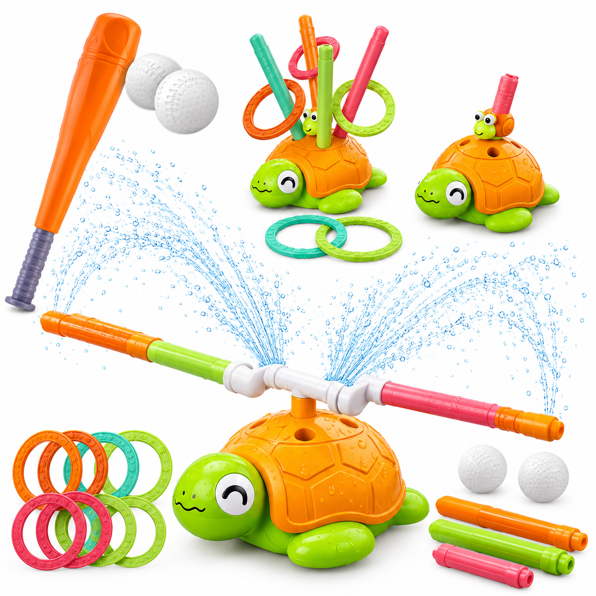 4-in-1 Turtle Water Sprinkler Toy for Kids