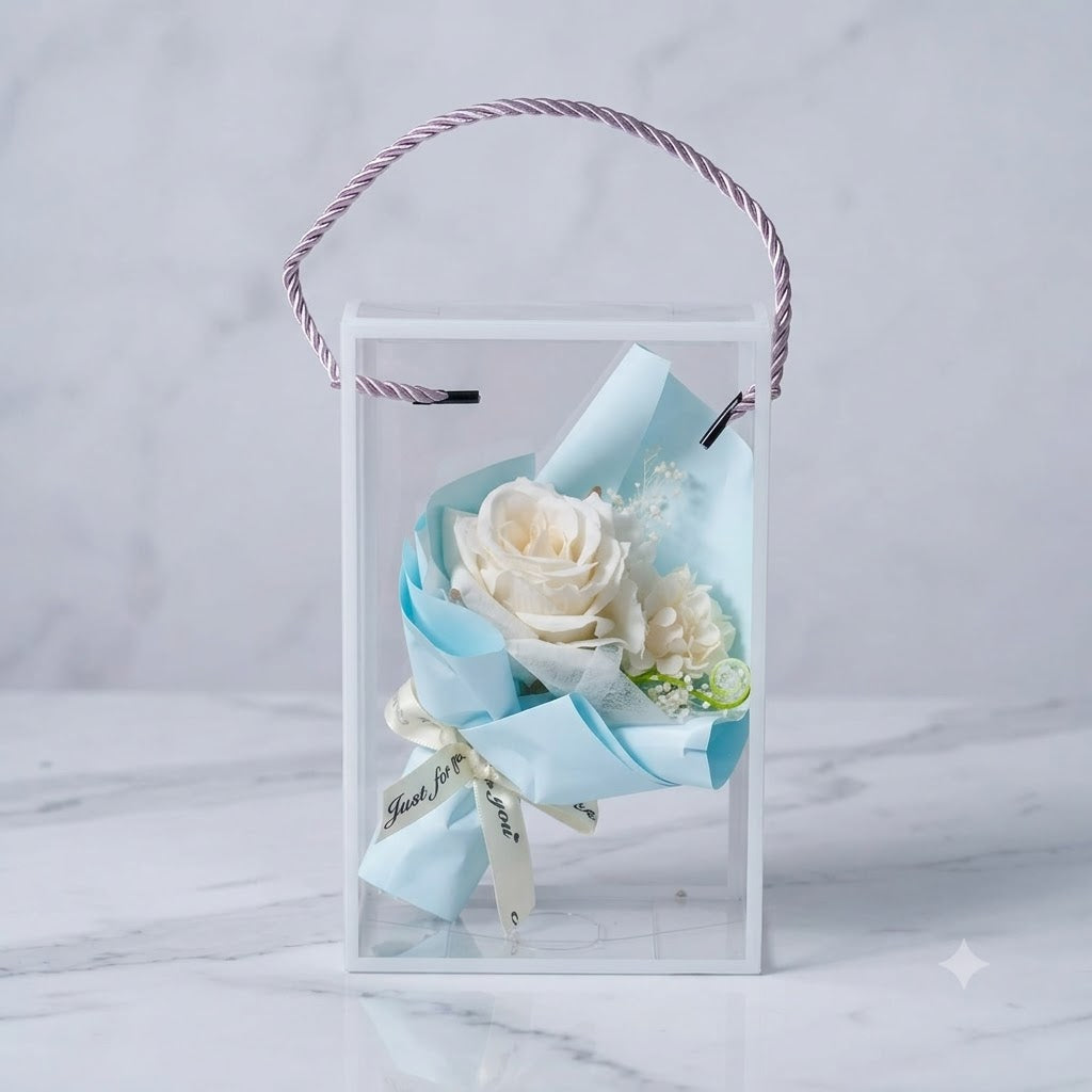 Mini Bouquet Gift set - Transparent Gift Box 19Cm