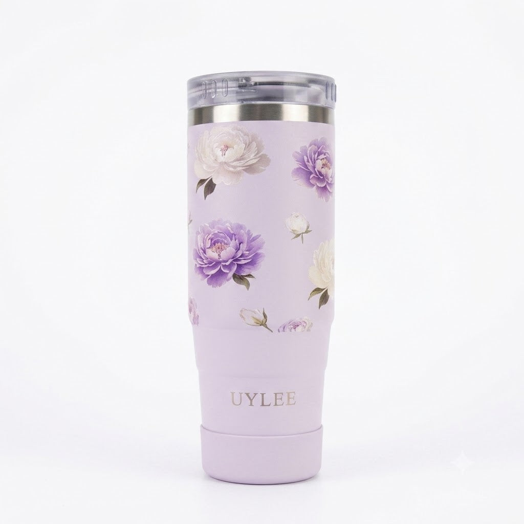 Floral Insulated Travel Mug – Elegant Style