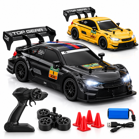 4WD RC Drift Racing Car – 30KM/H Remote Control Car with LED Lights