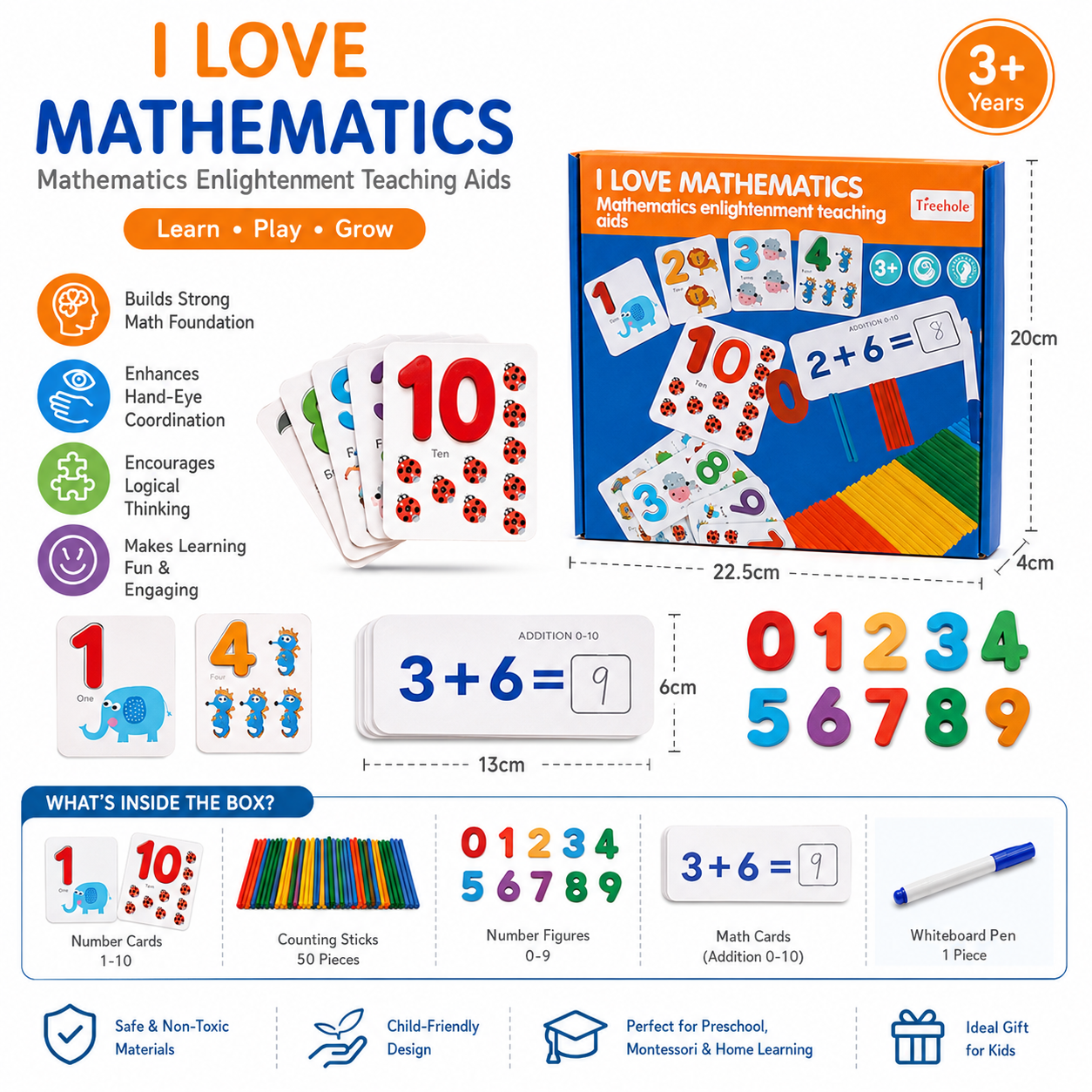 Mathematics Learning Set – Montessori Educational Math Toy