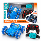 360° Double-Sided RC Stunt Car with Gesture Control, LED Lights & Remote