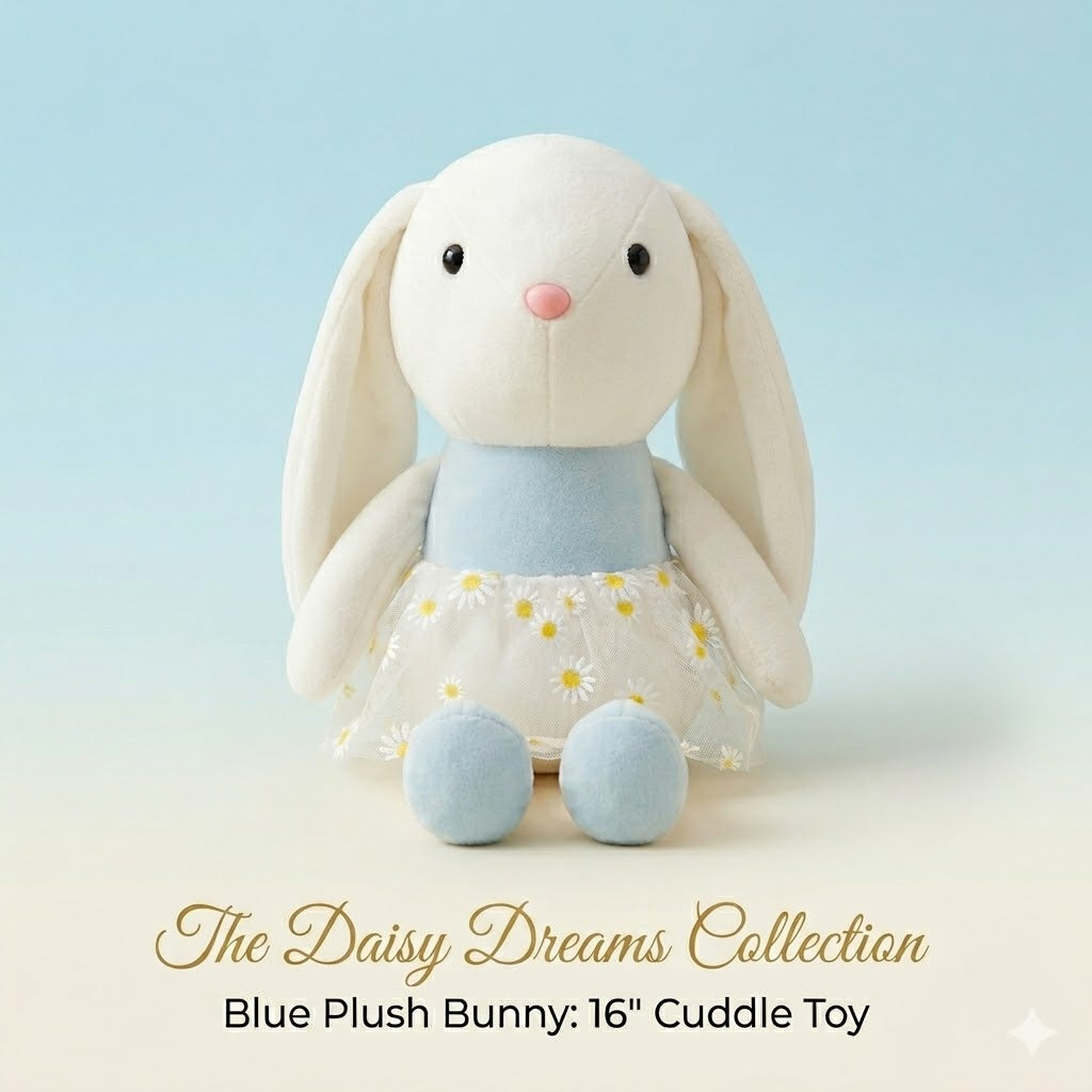Plush Rabbit Toy with Daisy Lace Dress 40cm